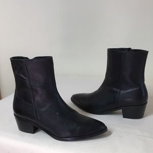 Modern Vice Handmade Santa Monica  Made in NYC black leather boots side …